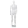 Maniquí de hombre completo base vidrio blanco brillante 185 cm de vidaXL, Maniquís - Ref: Foro24-142926, Precio: 228,80 €, De...