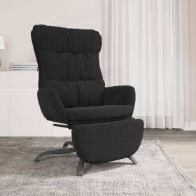 Sillón de relax con reposapiés tela negro de , Sillones - Ref: Foro24-3097600, Precio: 117,99 €, Descuento: %