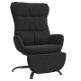 Sillón de relax con reposapiés tela negro de , Sillones - Ref: Foro24-3097600, Precio: 117,22 €, Descuento: %