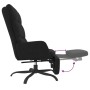 Sillón de relax con reposapiés tela negro de , Sillones - Ref: Foro24-3097600, Precio: 117,22 €, Descuento: %