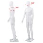 Maniquí de hombre completo base vidrio blanco brillante 185 cm de vidaXL, Maniquís - Ref: Foro24-142926, Precio: 228,80 €, De...