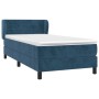 Box spring bed with dark blue velvet mattress 90x190 cm by , Beds and slatted bases - Ref: Foro24-3127527, Price: 327,74 €, D...