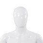 Maniquí de hombre completo base vidrio blanco brillante 185 cm de vidaXL, Maniquís - Ref: Foro24-142926, Precio: 228,80 €, De...