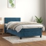 Cama box spring con colchón terciopelo azul oscuro 90x200 cm de , Camas y somieres - Ref: Foro24-3141345, Precio: 298,11 €, D...