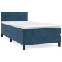 Box spring bed with dark blue velvet mattress 90x200 cm by , Beds and slatted bases - Ref: Foro24-3141345, Price: 298,11 €, D...