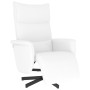 Sillón reclinable con reposapiés cuero sintético blanco de , Sillones - Ref: Foro24-356590, Precio: 209,99 €, Descuento: %