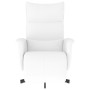 Sillón reclinable con reposapiés cuero sintético blanco de , Sillones - Ref: Foro24-356590, Precio: 209,99 €, Descuento: %