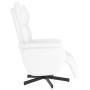 Sillón reclinable con reposapiés cuero sintético blanco de , Sillones - Ref: Foro24-356590, Precio: 209,99 €, Descuento: %