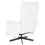 Sillón reclinable con reposapiés cuero sintético blanco de , Sillones - Ref: Foro24-356590, Precio: 209,99 €, Descuento: %