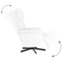 Sillón reclinable con reposapiés cuero sintético blanco de , Sillones - Ref: Foro24-356590, Precio: 209,99 €, Descuento: %