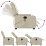 Cream Synthetic Leather Massage Recliner by , Armchairs - Ref: Foro24-372473, Price: 256,99 €, Discount: %