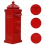 Red Stainless Vintage Style Aluminum Column Mailbox by vidaXL, mailboxes - Ref: Foro24-43891, Price: 288,13 €, Discount: %