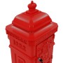 Red Stainless Vintage Style Aluminum Column Mailbox by vidaXL, mailboxes - Ref: Foro24-43891, Price: 288,13 €, Discount: %