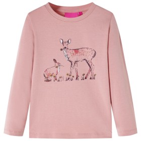 Camiseta infantil de manga larga rosa 128 de , Camisetas para niños - Ref: Foro24-14392, Precio: 9,99 €, Descuento: %