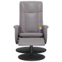 Sillón de masaje reclinable con reposapiés cuero sintético gris de , Sillones - Ref: Foro24-356519, Precio: 169,13 €, Descuen...