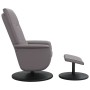 Sillón de masaje reclinable con reposapiés cuero sintético gris de , Sillones - Ref: Foro24-356519, Precio: 169,13 €, Descuen...