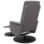 Sillón de masaje reclinable con reposapiés cuero sintético gris de , Sillones - Ref: Foro24-356519, Precio: 169,13 €, Descuen...