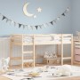 Cama alta de niños con escalera madera maciza pino 90x200 cm de , Camas y somieres - Ref: Foro24-835898, Precio: 166,39 €, De...