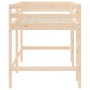 Children's loft bed with solid pine wood ladder 90x200 cm by , Beds and slatted bases - Ref: Foro24-835898, Price: 166,53 €, ...