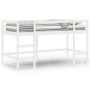 Cama alta de niños con escalera madera maciza blanca 90x200 cm de , Camas y somieres - Ref: Foro24-835902, Precio: 166,39 €, ...