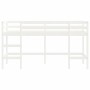 Cama alta de niños con escalera madera maciza blanca 90x200 cm de , Camas y somieres - Ref: Foro24-835902, Precio: 166,39 €, ...