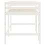 Cama alta de niños con escalera madera maciza blanca 90x200 cm de , Camas y somieres - Ref: Foro24-835902, Precio: 166,39 €, ...