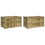 Outdoor planters 2 units impregnated pine wood by , Pots and planters - Ref: Foro24-837468, Price: 135,06 €, Discount: %