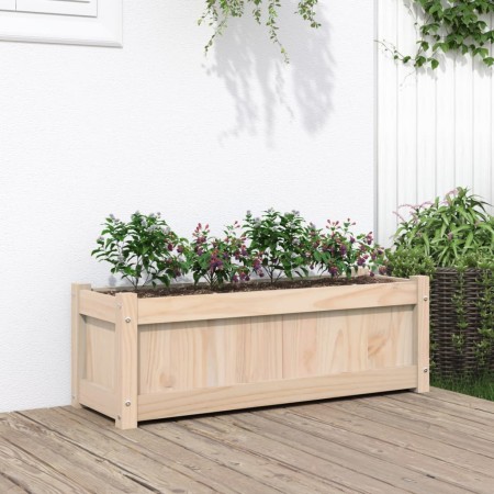 Jardinera de madera maciza de pino 90x31x31 cm de , Maceteros y jardineras - Ref: Foro24-837449, Precio: 41,99 €, Descuento: %