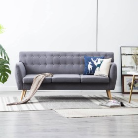 3-seater sofa upholstered in light gray fabric 172x70x82 cm by , Sofas - Ref: Foro24-247129, Price: 339,07 €, Discount: %