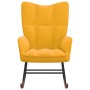 Silla mecedora de terciopelo amarillo mostaza de , Mecedoras - Ref: Foro24-328146, Precio: 112,05 €, Descuento: %