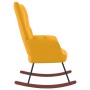 Silla mecedora de terciopelo amarillo mostaza de , Mecedoras - Ref: Foro24-328146, Precio: 112,05 €, Descuento: %