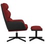 Sillón de relax con reposapiés tela rojo tinto de , Sillones - Ref: Foro24-3097555, Precio: 155,88 €, Descuento: %