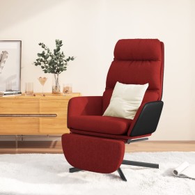 Sillón de relax con reposapiés tela rojo tinto de , Sillones - Ref: Foro24-3097562, Precio: 137,99 €, Descuento: %