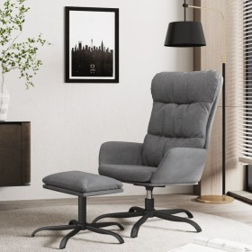 Relaxation armchair with light gray fabric stool by , Armchairs - Ref: Foro24-3097583, Price: 141,41 €, Discount: %