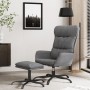 Sillón de relax con taburete tela gris claro de , Sillones - Ref: Foro24-3097583, Precio: 141,41 €, Descuento: %