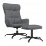 Sillón de relax con taburete tela gris claro de , Sillones - Ref: Foro24-3097583, Precio: 141,41 €, Descuento: %