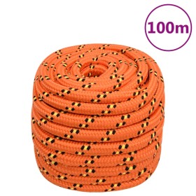 Orange polypropylene boat rope 20 mm 100 m by , Ropes and metal cords - Ref: Foro24-152687, Price: 143,97 €, Discount: %