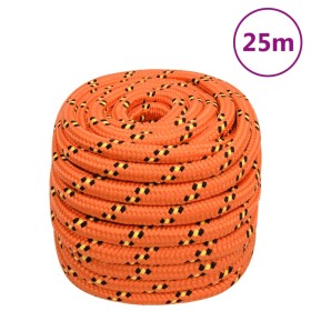 Orange polypropylene boat rope 20 mm 25 m by , Ropes and metal cords - Ref: Foro24-152685, Price: 42,99 €, Discount: %