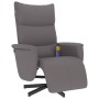 Reclining massage armchair with footrest in gray synthetic leather by , Armchairs - Ref: Foro24-356595, Price: 232,68 €, Disc...