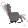 Reclining massage armchair with footrest in gray synthetic leather by , Armchairs - Ref: Foro24-356595, Price: 232,68 €, Disc...