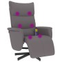 Reclining massage armchair with footrest in gray synthetic leather by , Armchairs - Ref: Foro24-356595, Price: 232,68 €, Disc...