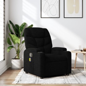 Sillón reclinable de masaje de tela negro de , Sillones - Ref: Foro24-372455, Precio: 195,99 €, Descuento: %