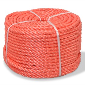 Braided polypropylene rope 10 mm 100 m orange by vidaXL, Ropes and metal cords - Ref: Foro24-91301, Price: 36,95 €, Discount: %