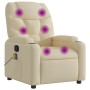 Reclining cream fabric massage chair by , Armchairs - Ref: Foro24-372462, Price: 253,07 €, Discount: %