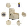 Reclining cream fabric massage chair by , Armchairs - Ref: Foro24-372462, Price: 253,07 €, Discount: %