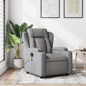 Light gray fabric reclining massage chair by , Armchairs - Ref: Foro24-372415, Price: 218,99 €, Discount: %