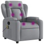 Light gray fabric reclining massage chair by , Armchairs - Ref: Foro24-372415, Price: 218,04 €, Discount: %