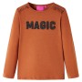 Camiseta infantil de manga larga color coñac 128 de , Camisetas para niños - Ref: Foro24-14267, Precio: 10,06 €, Descuento: %