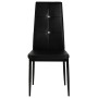 Sillas de comedor 4 unidades cuero sintético negro de vidaXL, Sillas de comedor - Ref: Foro24-246188, Precio: 147,17 €, Descu...