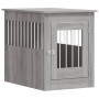 Hundekäfig aus grauem Holzwerkstoff Sonoma 55x80x68 cm von , Hundehütten - Ref: Foro24-838328, Preis: 101,59 €, Rabatt: %